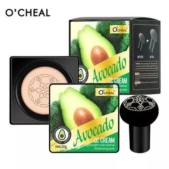 OCHEAL Avocado Mushroom Air Cushion BB Cream Питательный долговечный увлажняющий консилер Изолирующая основа 01