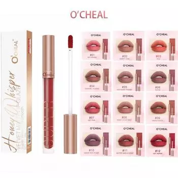 OCHEAL Бархатная жемчужная матовая чашка с антипригарным покрытием, глина для губ, увлажняющая белая помада, глазурь для губ 01#SHY POWDER