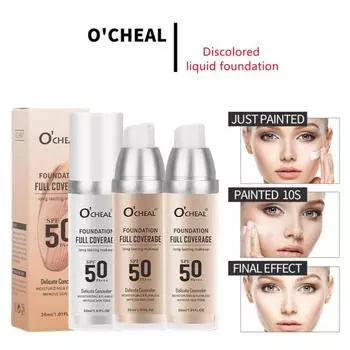 OCHEAL Warm Change Foundation Concealer Длительный эффект без снятия макияжа Стойкий увлажняющий осветляющий консилер, меняющий цвет