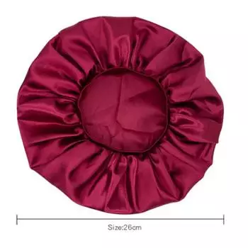 Очень большая атласная шапочка для сна водонепроницаемая шапочка для душа женская шапочка для лечения волос красный