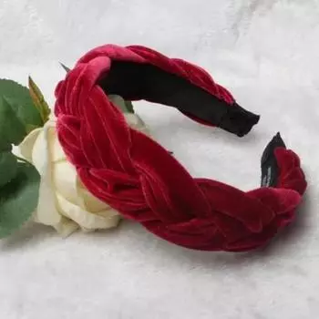 Очень большая плетеная бархатная повязка на голову для женщин, широкая повязка для волос, однотонная коса, петля для волос, ретро твист тюрбан, аксессуары для волос