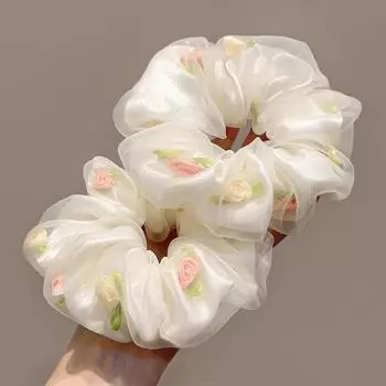 Очень большая пушистая резинка для волос для женщин, высокая эластичность, мягкая шелковистая, роскошная резинка, повседневные удобные резинки