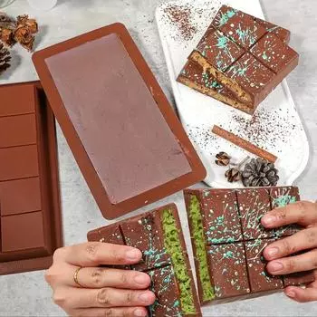 Очень большая силиконовая форма для шоколадных батончиков - без BPA, идеально подходит для приготовления начиненных батончиков и конфет, необходимый кухонный гаджет, формы для шоколада 1pc