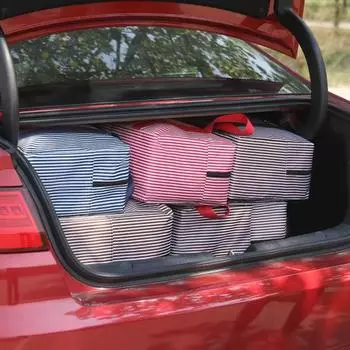 Очень большая сумка для хранения с молниями и ручками для переноски. Водонепроницаемая и влагостойкая сумка-органайзер для одежды. Прочная сумка для перемещения из ткани Оксфорд. S синий