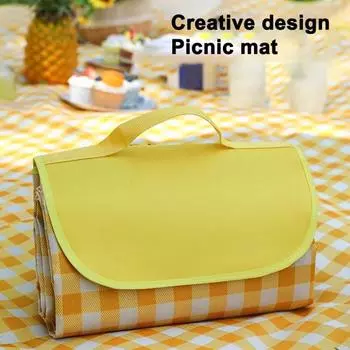 Очень большое одеяло для пикника, складной водонепроницаемый пескозащитный широко используемый портативный уличный пляжный коврик, принадлежности для кемпинга L красный