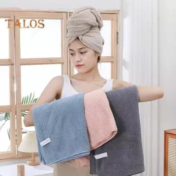 Очень большое полотенце для волос с эластичной лентой, хорошо впитывает воду, не вьется, супер мягкое, быстросохнущее полотенце для волос света кофе