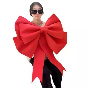 Очень большой бант DIY украшения Материал для рождественской елки украшения для свадебной вечеринки настенные украшения для свадебной комнаты A6