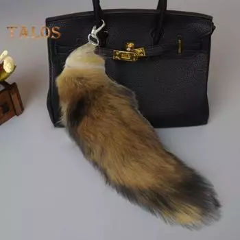 Очень большой брелок с имитацией лисьего хвоста, большой брелок с имитацией лисьего хвоста, украшение-подвеска, легко крепится к сумкам, рюкзакам, аксессуарам для косплея 40cm