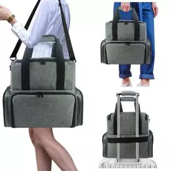 Очень большой органайзер для лака для ногтей с ручкой, вместительный органайзер на молнии для маникюра, органайзер для лака для ногтей для путешествий фиолетовый