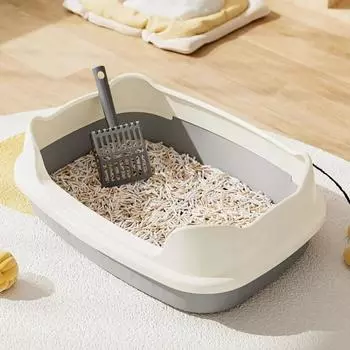 Очень большой полузакрытый туалет для кошек, устойчивый к брызгам, большой туалет для котят, чистящие средства, большая миска для кошачьих какашек, товары для животных белый