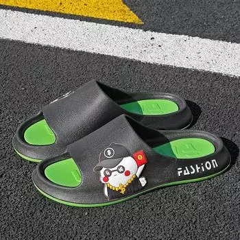 Очень большой размер 51 домашние тапочки мужские летние большого размера для дома толстая подошва нескользящие для улицы плюс полнота плюс большой размер тапочки мужские 40-41