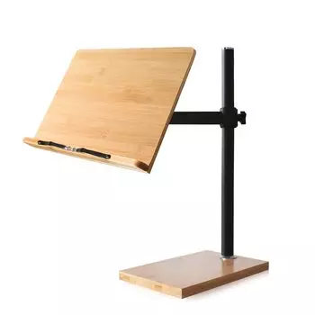 Очень большой размер кафедры с регулируемой высотой wishacc вертикальный бамбуковый держатель для кулинарных книг для чтения x подставка, (39,1 27,9 см)