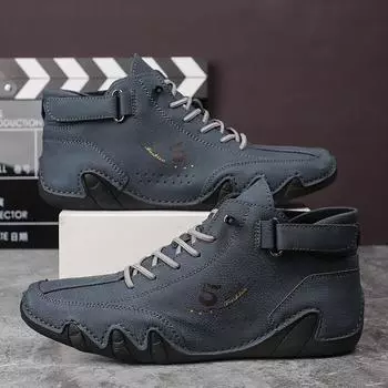 Очень большой размер высокие повседневные туфли Octopus модные трендовые качественные короткие ботинки мягкая подошва мягкая поверхность шапки мужские 39 чёрный