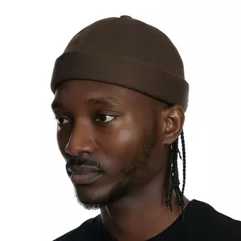 Очень большой размер XXL без полей с большой головой, прошитая вручную стальная этикетка, регулируемая, простая, унисекс, размер плюс, корейская, XL, кепка для часов [UNDERCONTROL] (коричневый)