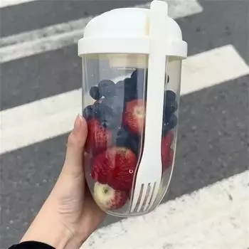 Очень большой салатник, контейнер для приготовления здоровой пищи, портативный дозатор заправки для пикников, завтраков, кухонных принадлежностей 1000ml