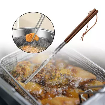 Очень длинные кулинарные палочки из нержавеющей стали для жарки лапши, легкие, простые в