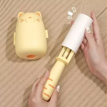 Очень липкая щетка для чистки шерсти Разрываемый ролик для удаления шерсти домашних животных Разрываемый ролик для удаления катышков для шерсти кошек и собак Yellow