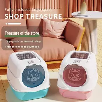 «Очень маленький, большой, полузакрытый кошачий туалет — не пропускает запахи и не попадает песок»