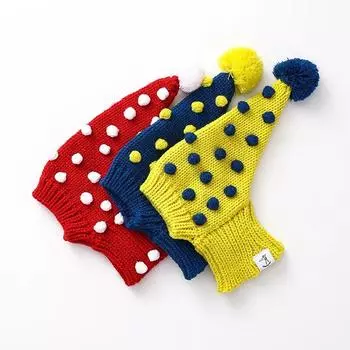 Очень милая шапка ручной работы для итальянской борзой, шерстяная шапка для собаки с жареным тестом, шапка для собаки Whipple Greyhound S(25-29cm) фиолетовый