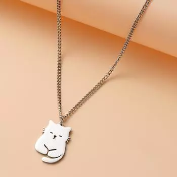 Очень милое ожерелье с подвеской в виде кошки, Design Sense, ожерелье из титановой стали, подарок на День святого Валентина.