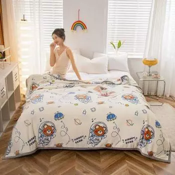 Очень мягкое фланелевое одеяло с толстым ворсом, кондиционер 100*120cm