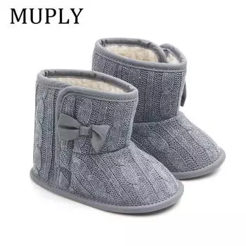 Очень теплые пинетки для снежных полей, детские зимние сапоги, милая обувь для малышей для новорожденных, первые ходунки для маленьких девочек и мальчиков 11cm коричневый