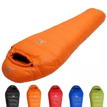 Очень теплый белый гусиный пух, наполняемый патчами спальный мешок для взрослых на осень-зиму, теплый, 5 толщин, для походов на природу