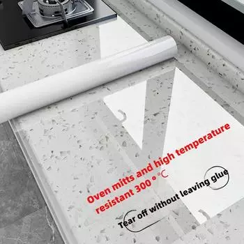 Очень толстая самоклеящаяся ПЭТ-пленка для кухонной плиты, защитная пленка для мраморного стола, устойчивая к высоким температурам и маслу наклейка 40cm*3m