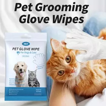 Очень толстые салфетки для купания домашних животных, для собак и кошек, чистящие салфетки, перчатки для ежедневного ухода и путешествий, 6 шт., 1 мл One Size