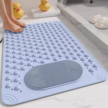 Очень толстый нескользящий коврик для ванной с массажной подушечкой для ног и присосками 36.5*69cm Massage Foot