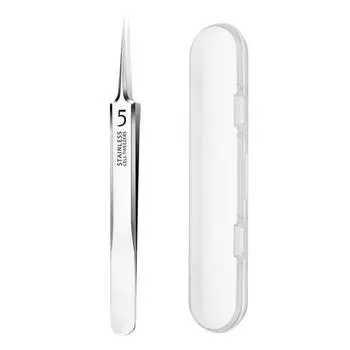 Очень тонкий Нет. 5 пинцетов из нержавеющей стали для удаления угрей и черных точек для ухода за кожей, экстрактор черных точек с 10-кратным увеличительным стеклом, щадящий инструмент для удаления угрей A