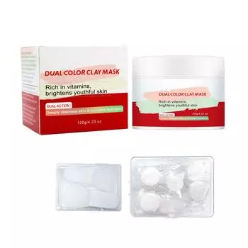Очищающая двухцветная грязевая пленка, глубокая очистка и удаление пор, увлажняющая маска для лица от черных точек 120 г One Size белый