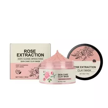 Очищающая грязевая маска с розой Мягкая очищающая кожа лица Нежная и увлажняющая маска-мазь One Size