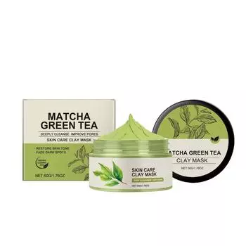 Очищающая грязевая маска с зеленым чаем, мягкая очищающая и увлажняющая маска для лица One Size