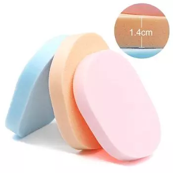Очищающая губка для умывания лица, губка для макияжа, флаттер толщиной 14 мм, средство для удаления подушечек, косметическая пуховка, инструмент для мытья лица
