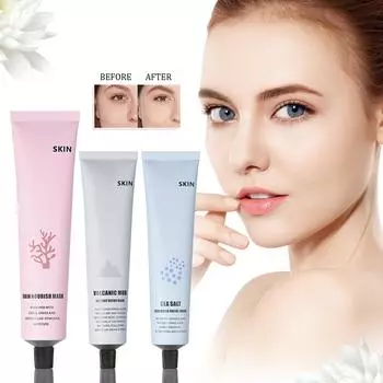 Очищающая маска с вулканической грязью, увлажняющая отшелушивающая маска для уменьшения прыщей и черных точек, очищение пор и нанесение маски 100 г One Size