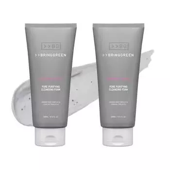 [Очищающая пенка Бэкхён] Очищающая очищающая пенка для волос Bring Green Bamboo Tea Column, 200 мл, двойной план, корейское очищение 200ml + 200ml double plan + face wash band free