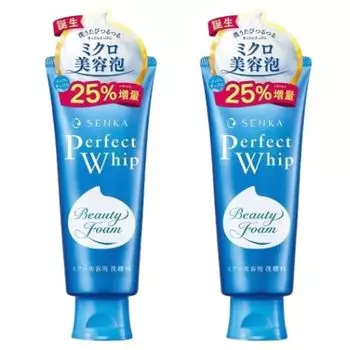 Очищающая пенка для лица Senka Perfect Whip Facial Cleansing Foam White Rollal 150 г x 2 шт. набор