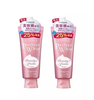 Очищающая пенка для лица Senka Perfect Whip с коллагеном и чистыми цветочными компонентами, набор из 2 шт., 150 г