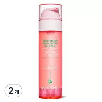 Очищающая пенка для умывания Max Clinic Max Change Rose Brightening Oil, 110 г, 2 шт.