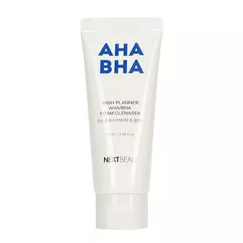 Очищающая пенка для умывания с AHA/BHA кислотами для проблемной кожи NEXTBEAU Wish Planner AHA/BHA Foam Cleanser 100мл