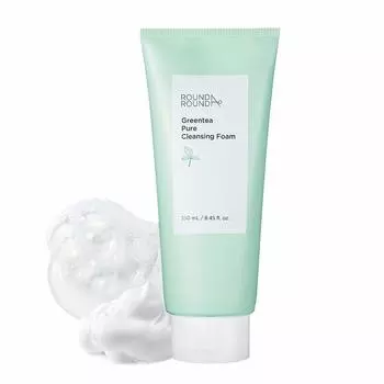 Очищающая пенка ROUND AROUND Green Tea Pure Cleansing Foam (250 мл, 8,45 жидких унций)