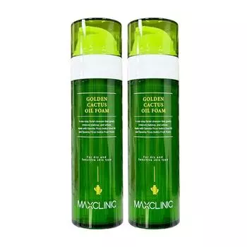Очищающая пенка с маслом кактуса Max Clinic Gold, 2 шт., 110 г