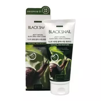 Очищающая пенка с муцином черной улитки JIGOTT Natural Black Snail Foam Cleansing 180мл