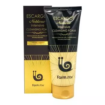 Очищающая пенка с муцином королевской улитки FarmStay Escargot Noblesse Intensive Cleansing Foam 180мл