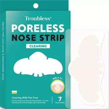 Очищающая полоска для носа Troubleless Poreless, 7 упаковок, 1 шт.