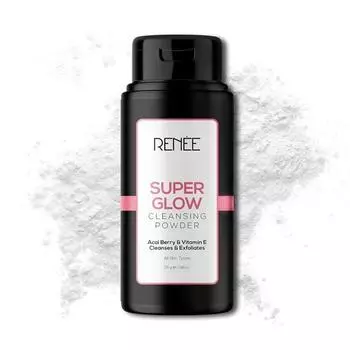 Очищающая пудра RENEE Super Glow - отшелушивающая и увлажняющая формула с витамином Е, ягодами асаи - необходимое средство по уходу за кожей для свежего лица - 25 г