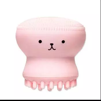 Очищающая щетка для лица с милыми осьминогами и медузами, отшелушивающий инструмент для массажа лица розы красного