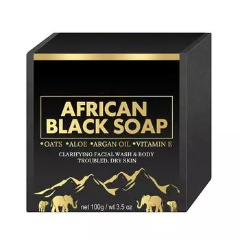 Очищающее, дезинфицирующее и увлажняющее черное мыло для мужчин и женщин One Size