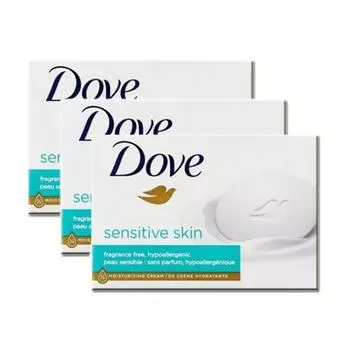 Очищающее мыло Dove Sensitive, 106 г, 3 шт.